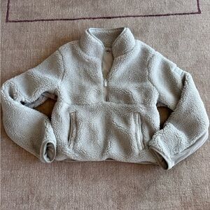 Alo grey Sherpa fleece jacket size small